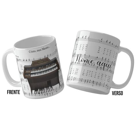 Caneca CCB Organista NOME HINO Personalizada Voce Escolhe 325ml