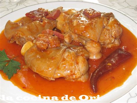 La Cocina De Ori Manitas De Cerdo En Salsa Alavesa