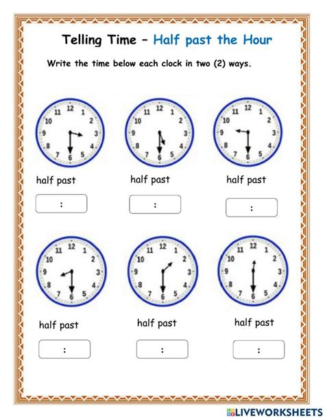 Reading The Analogue And Digital Clock As Half Past The Hour Online