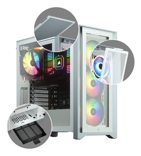 Gabinete Gamer Corsair Icue X Rgb Mid Tower Blanco Delta