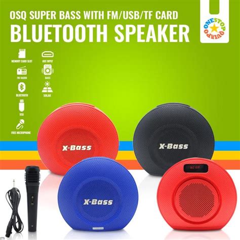 Bluetooth Speaker With Mic Osq Super Bass Portable Bluetooth Speaker