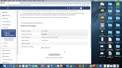 Entregar Tarea En Moodle Youtube