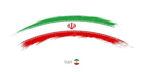 Flag Of Iran In Rounded Grunge Brush Stroke 6447229 Vector Art At Vecteezy