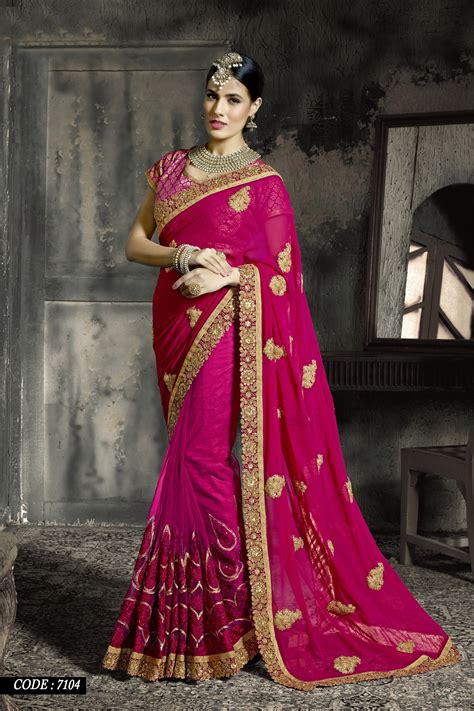 Party Wear Georgette Fancy Saree Rs Piece Hoshiyar Singh Suresh