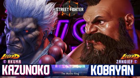 Sf Kazunoko Akuma Vs Kobayan Zangief Top Ranked Match Sf Dlc