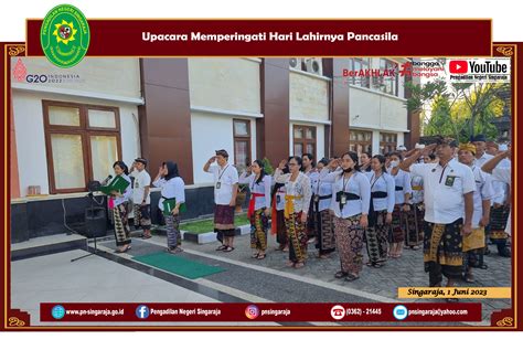 Upacara Dalam Rangka Memperingati Hari Lahirnya Pancasila Pn