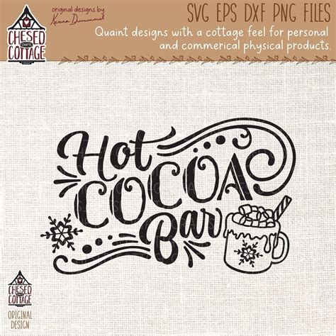 Hot Cocoa Bar Svg Hot Chocolate Bar Svg Christmas Svg Holiday Svg Bar Sign Svg Winter Svg