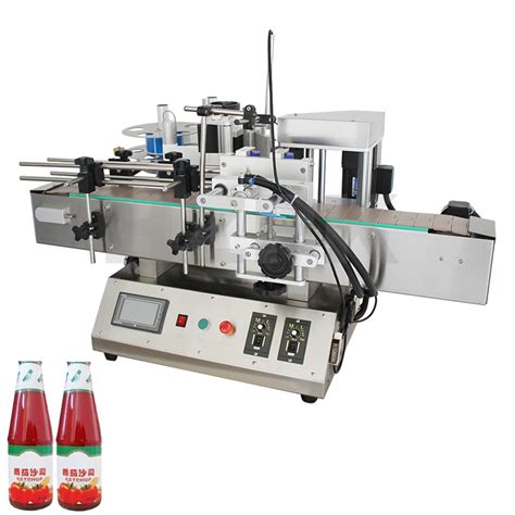 Hzpk Automatic Desktop Round Bottle Labeling Machinery China Packing