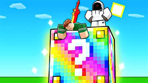 The New Rainbow Lucky Blocks Are Insane Roblox Bedwars Youtube