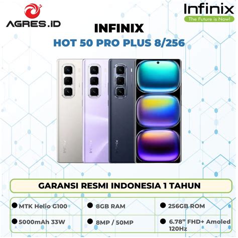 Jual READY STOK Infinix Hot 50 Pro Plus 8GB 256GB Original Garansi Resmi Indonesia Shopee