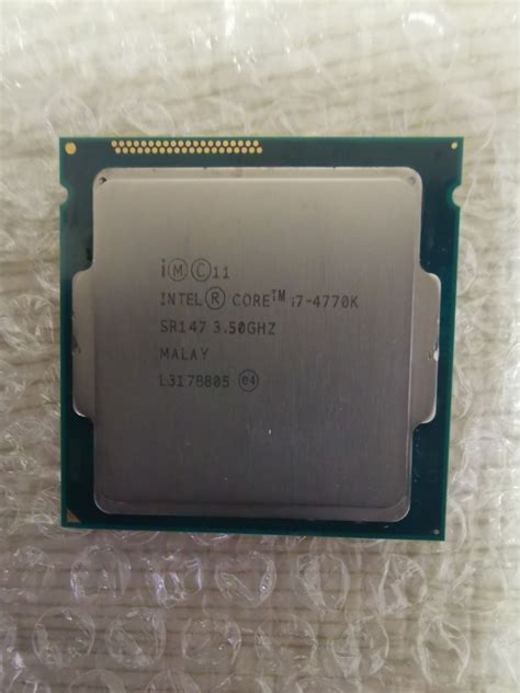 【やや傷や汚れあり】intel Core I7 4770k 350ghz （lga1150、4コア、8スレッド、第4世代）動作品の落札情報