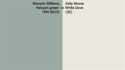 Sherwin Williams Halcyon Green Sw 6213 Vs Kelly Moore White Dove 32