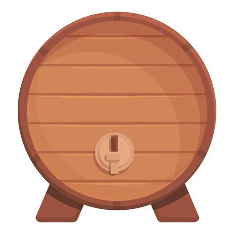 Wood Barrel Icon Cartoon Vector Wine Cellar 14293105 Vector Art At