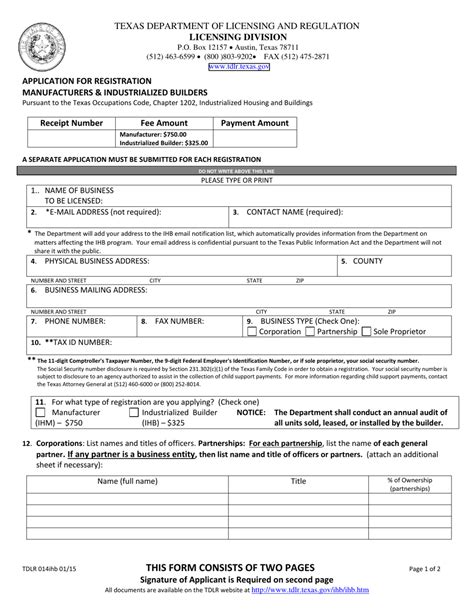 Tdlr Form 014ihb Fill Out Sign Online And Download Printable Pdf Texas Templateroller