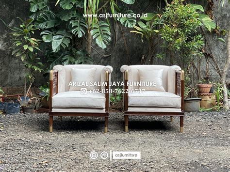 Kursi Sofa Jati 1 Seater Single Caracole ASJ Furniture Jepara