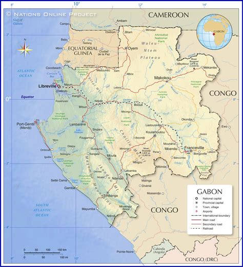 Political Map of Gabonese Republic - Nations Online Project