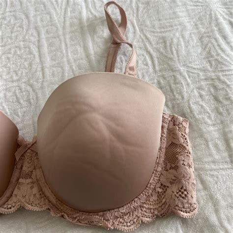 Victorias Secret Nude Bra Lace Womens Size Depop