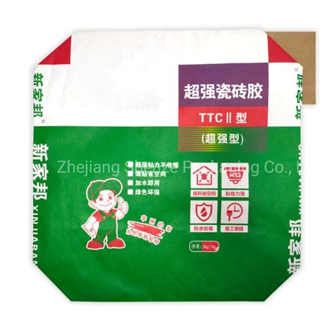 20kg 25kg 50kg Central Glue Paper Bags For Cement Tiles Glue China