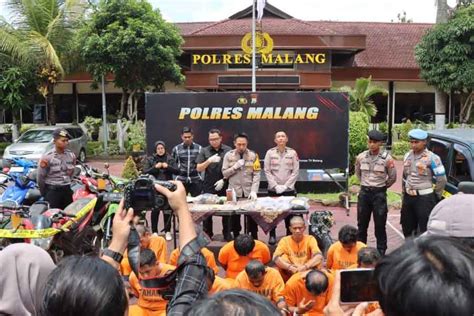 Jelang Pelaksanaan Pemilu 2024 Polres Malang Ungkap 29 Kasus Curanmor