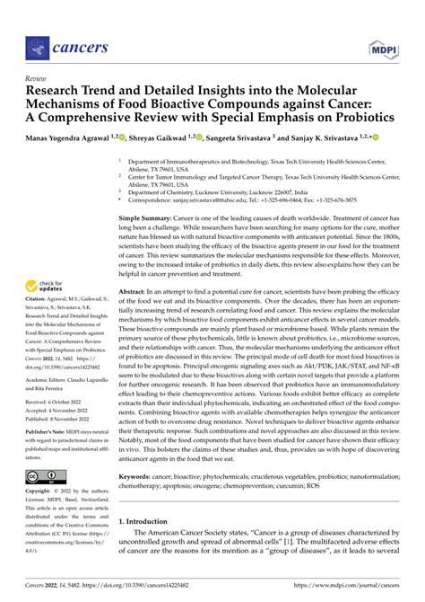 Pdf Research Trend And Detailed Insights Into The Molecular