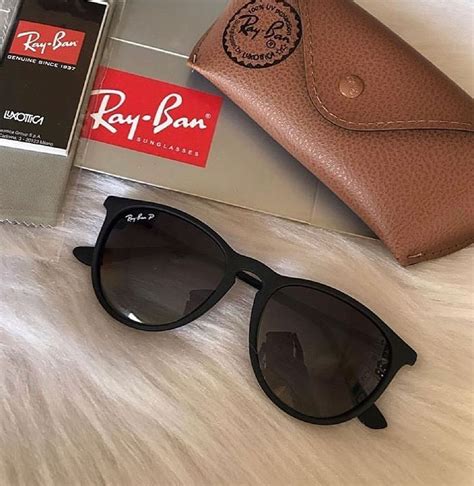 Óculos de Sol Ray Ban Erika Preto Lente Preta Feminino Polarizado