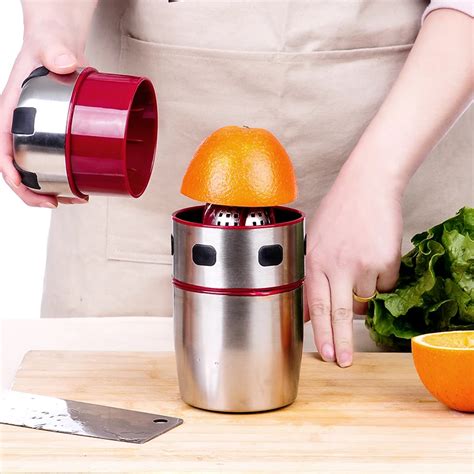 Stainless Steel Mini Juicer Cup Household Mini Orange Lemon Fruit Juicer Juice Cup Extractor for ...