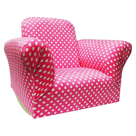 Komfy Kings Hot Pink Upholstered Kids Rocker Chair Kids Rocking