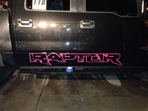 60" Raptor decal Vinyl by Je*****@***** Ford Raptor, pink raptor, black ...