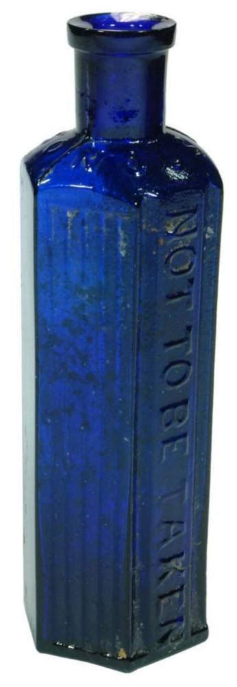 Not To Be Taken Poisonous Cobalt Blue Bottle - ABCR Auctions