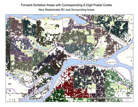 Canada Postal Codes Canada FSA Maps And 6 Digit Dataset Bundle