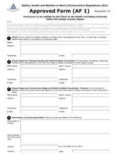 AF1 Approved Form Health And Safety Authority Af1 Approved Form