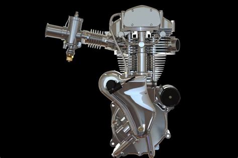 Velocette Venom Thruxton 500cc Motorcycle Engine Stl Step Iges