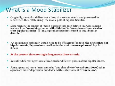 Mood stabilizers