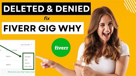 How To Fix Fiverr Gig Denied Or Remove Gig Issue Fiverr Tips And