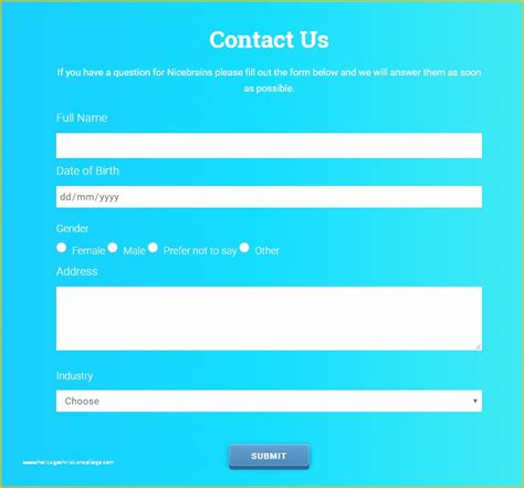 Google forms Free Templates Of the Simple Google form Template for ...