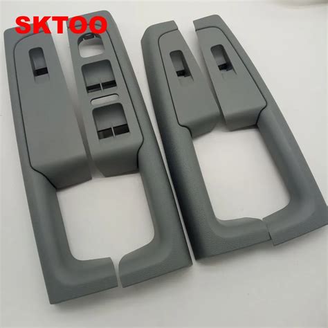 SKTOO Gray For Skoda Superb Inner Door Handle Door Armrest Switch Box