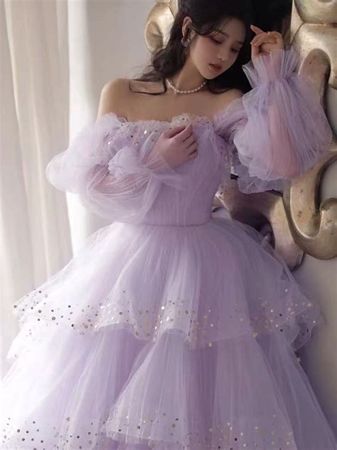 Sparkly Prom Dresses Purple Prom Dresses Robes De Cocktail Off The