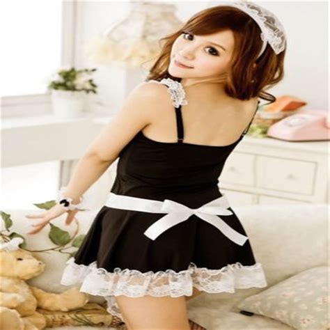 Sexy Lingerie Cosplay French Apron Maid Servant Lolita Costume Babydoll