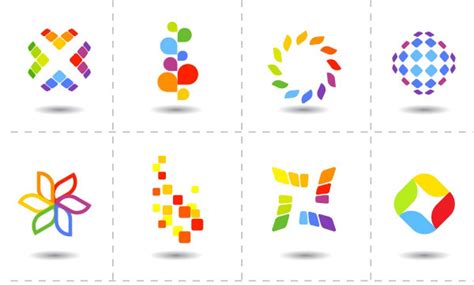 8 Colorful Logo Design Elements Vector Set Welovesolo