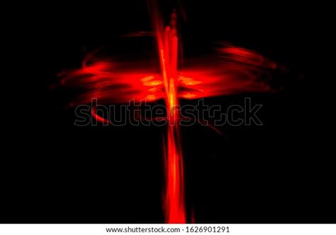 Red Colored Crucifix Like Light Painting Stock Photo Edit Now 1626901291