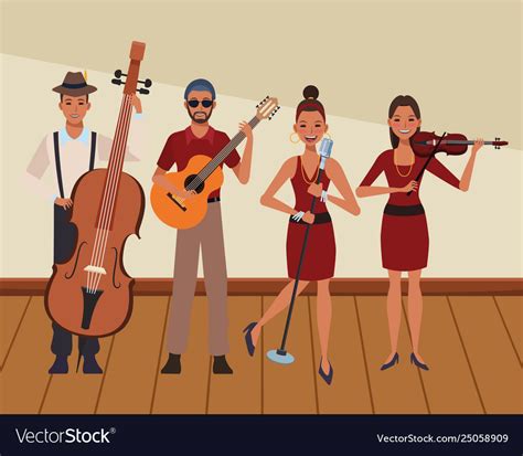 musician playing   band royalty  vector image