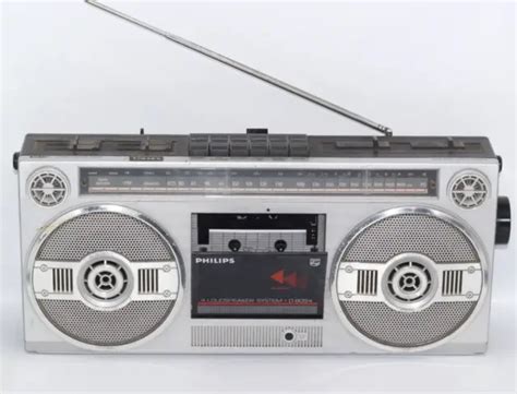 Philips D Vintage Radio Stereo Cassette Recorder Boombox