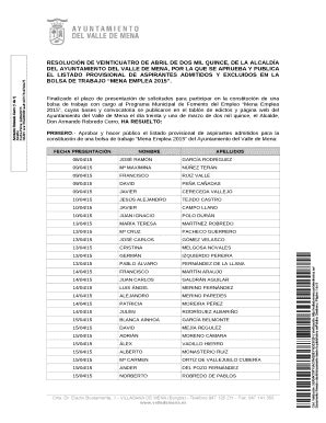 Fillable Online Valledemena Al Servicio P Blico De Empleo De Castilla Y