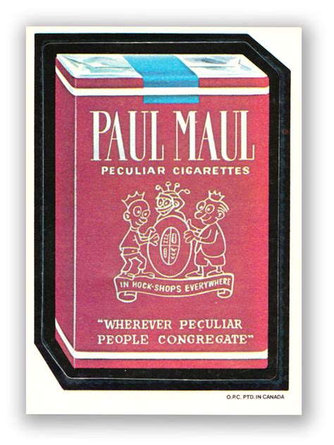 Wacky Packages 1st OPC Series 1973 Sticker Paul Maul White Back