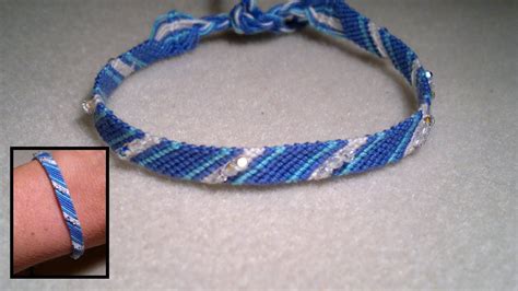 Beading4perfectionists Micro Macrame Friendship Bracelet With Stripes For Beginners Tutorial