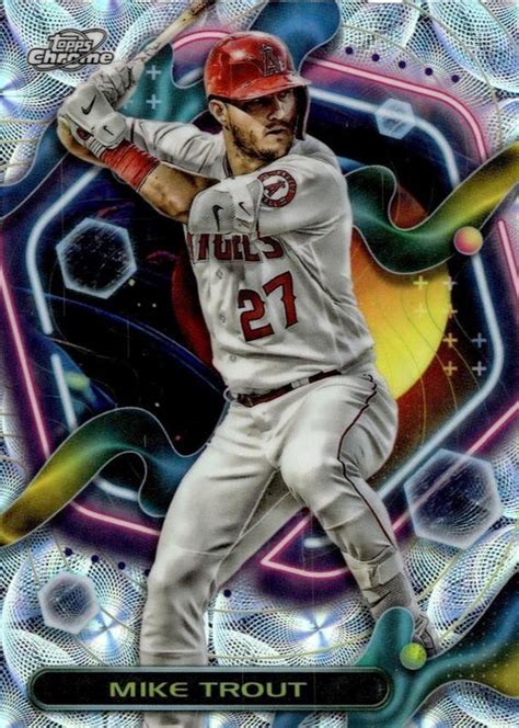 Mike Trout 2023 Topps Chrome Cosmic 129 Nucleus Refractor Price Guide