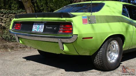 1970 Plymouth Cuda Original 340 4 Speed Lime Lite Green Aar Tribute