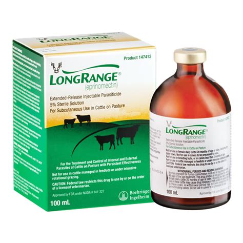 Longrange Eprinomectin Injectable 100ml Superior Cattle Dewormer