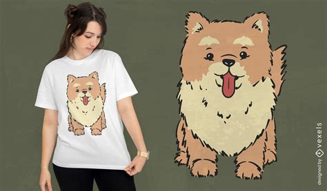 Descarga Vector De Diseño Lindo De Camiseta De Perro Pomerania