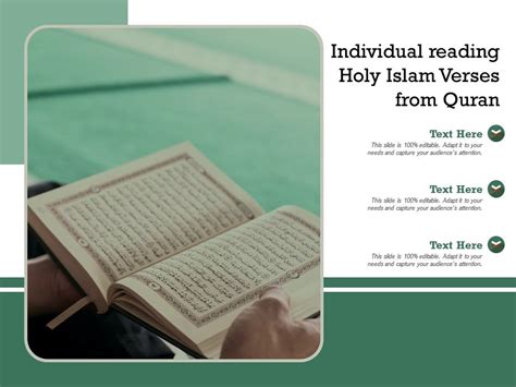 Individual Reading Holy Islam Verses From Quran Presentation Graphics